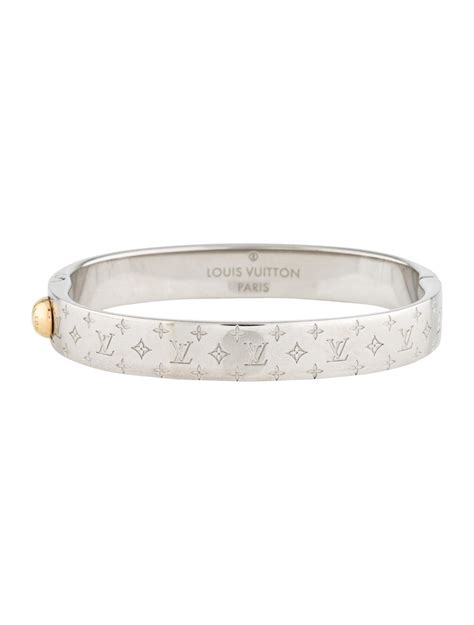 louis vuitton cuff bracelet silver|Louis Vuitton nanogram cuff bracelet.